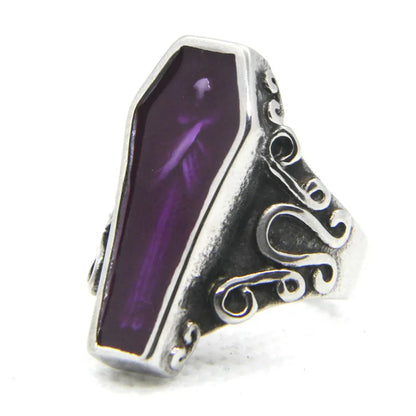Punk Mummy Spellbound Ring in Purple Steel