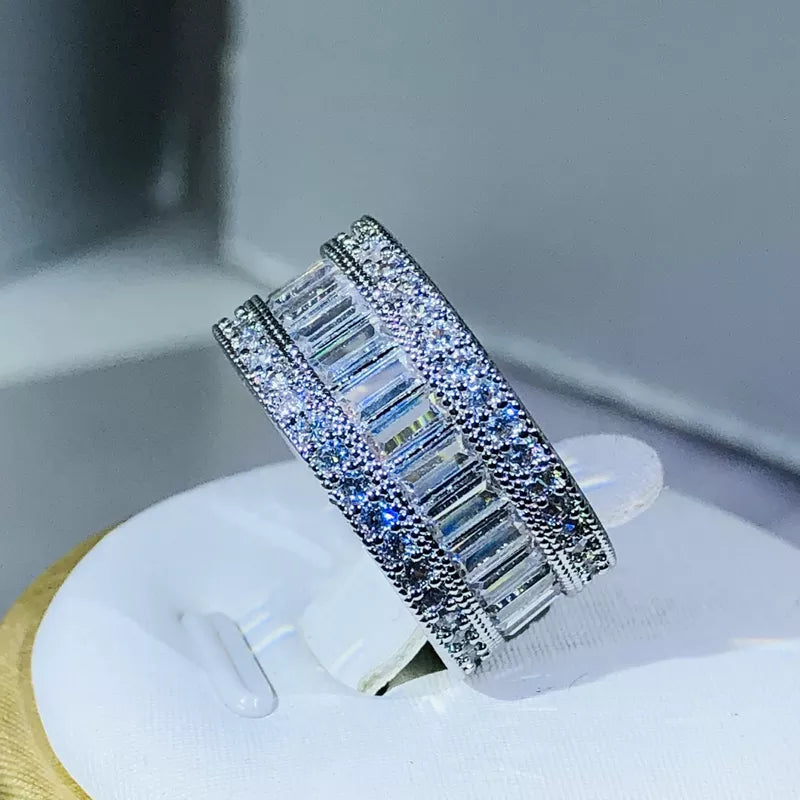 Crystal Ring Promise Wedding Engagement Rings