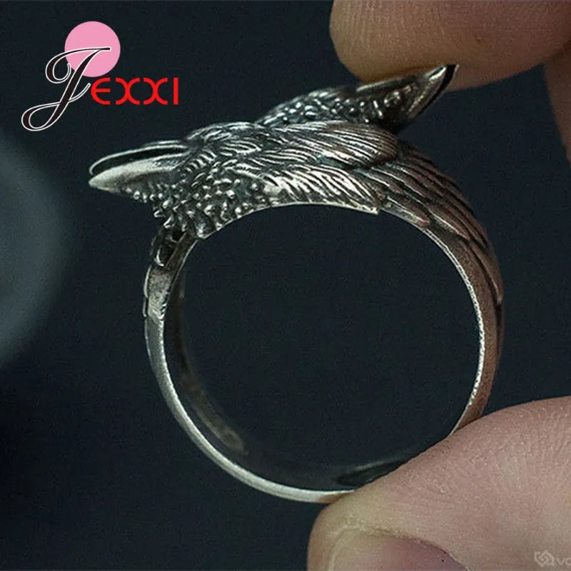 Crow Tibetan Silver Rings