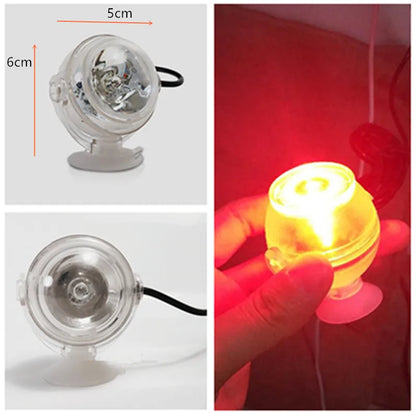 Volcano Decoration Underwater LED Light Fish Tank Oxygen
