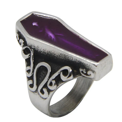 Punk Mummy Spellbound Ring in Purple Steel