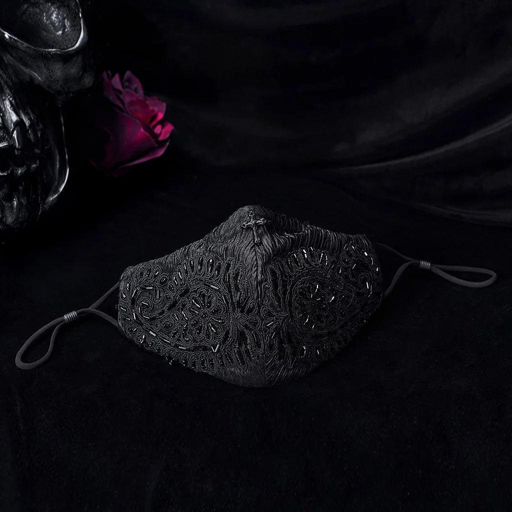 Gothic Royal Embellished Mesh Mask