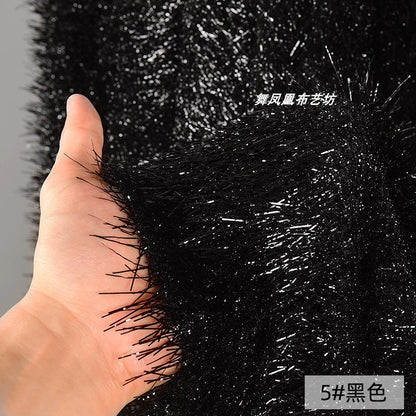 Shiny Silk Feather Tassel Plush DIY Fabric