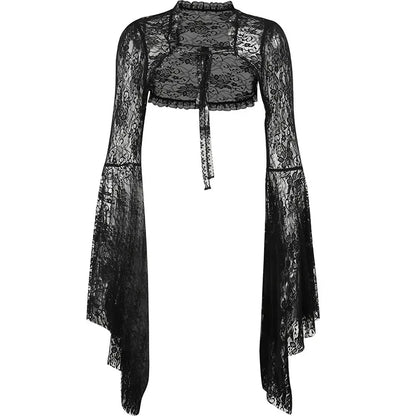 Vintage Gothic  Black Lace T-shirt