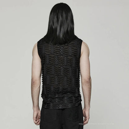 Sharp Tooth Asymmetric Vest for Men