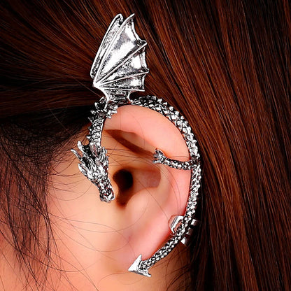 Complex Gothic Punk Dragon Earrings for Women