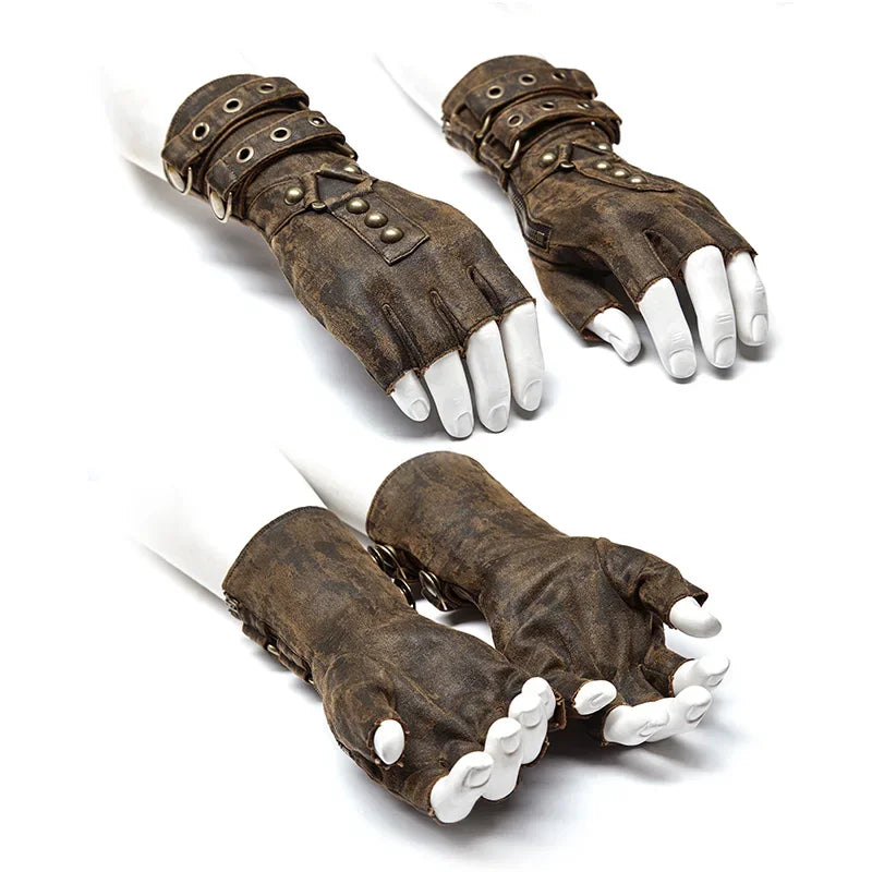 Gladiator Steampunk Fingerless Gloves
