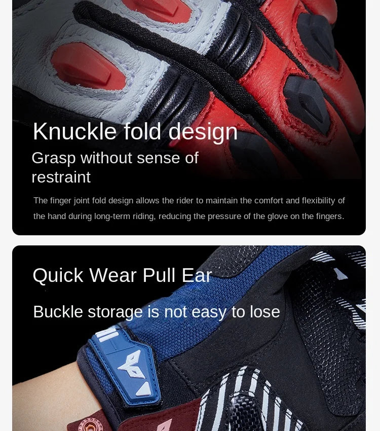 DUHAN W2 All-Weather Motorcycle Gloves Unisex