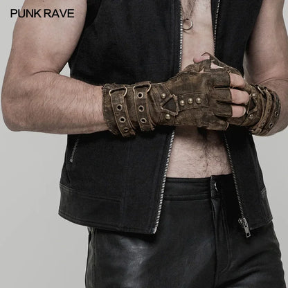 Gladiator Steampunk Fingerless Gloves