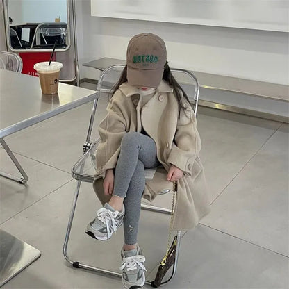 Woolen Coat Super Cute Casual Windbreaker