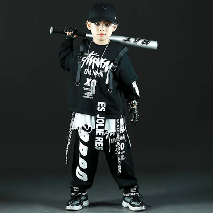Children Hip Hop Dancer Clothes Boys Girls
