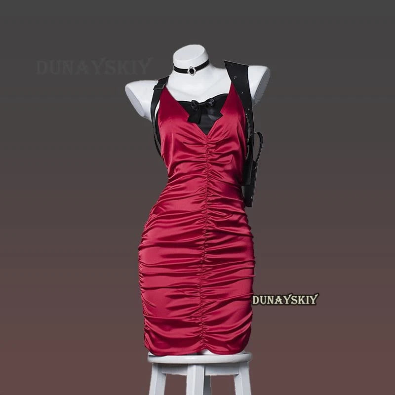 Ada Wong Evil Cheongsam Cosplay Costume Set