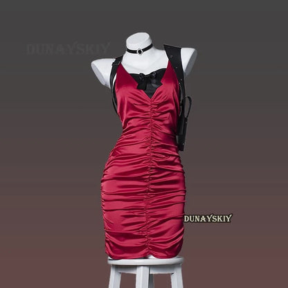 Ada Wong Evil Cheongsam Cosplay Costume Set