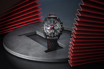 Pagani Moon Black Skeleton Quartz Chrono Watch