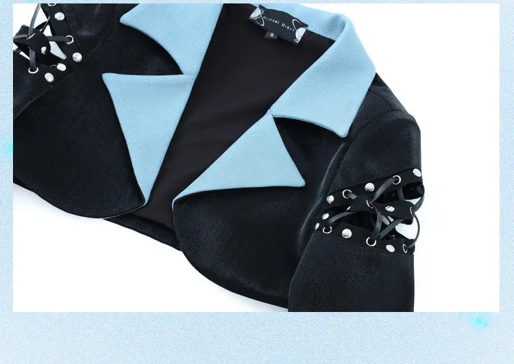 Mystic Charm: Y2K Noir Blazer for Enchanted Nights