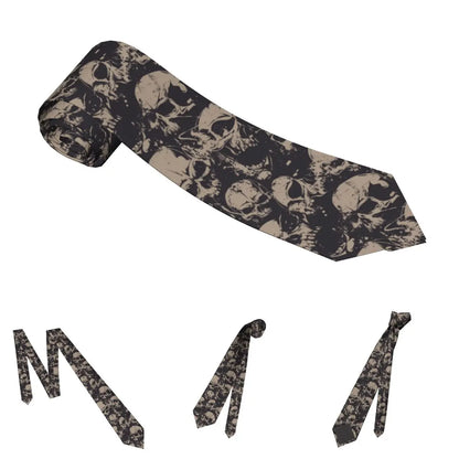 Grunge Pattern With Skulls Rock Neckties