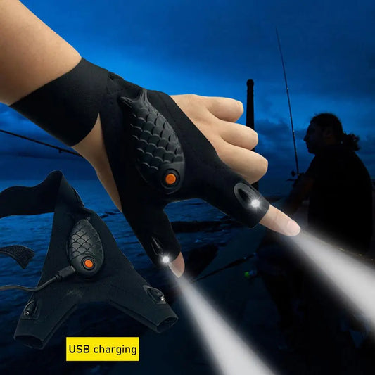 GlowGrip LED Gloves: Rechargeable Handheld Light