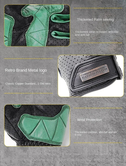 Retro Racer Touchscreen Gloves - Spring & Summer