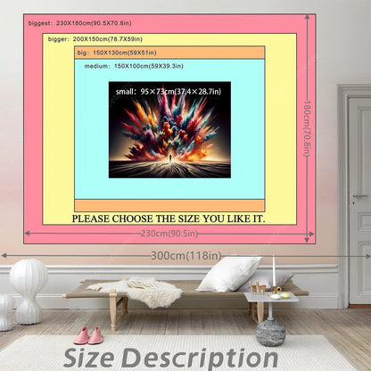 Vivid Sky Dreamscape UV Tapestry for Hippie Vibes