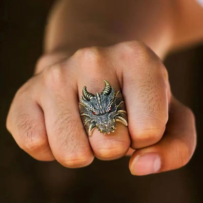 Ethnic Style Fire-Breathing Dragon Ring