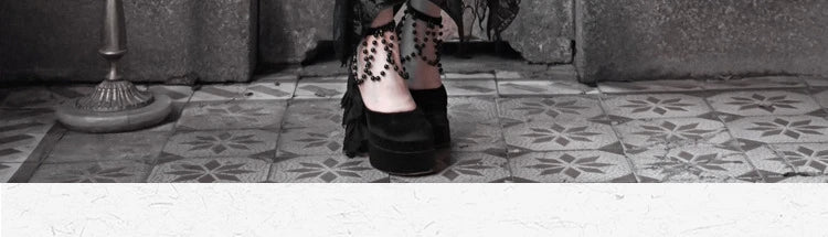 Gothic Velvet Slim Fit Lace Fishtail Dress for Women