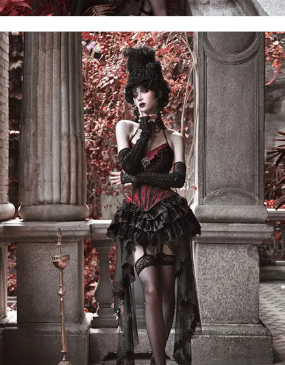 Velvet Chic: Camisole, Waistband & Skirt Set