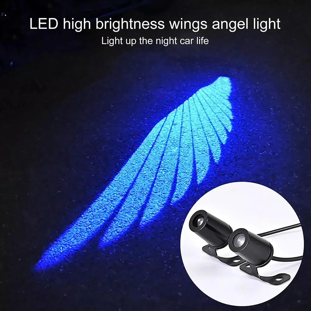 Winged Glow: Motorcycle LED Light Projectors Duo