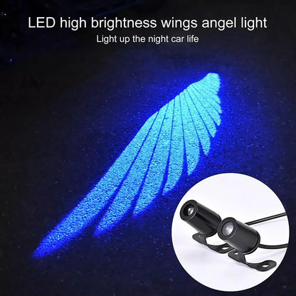 Winged Glow: Motorcycle LED Light Projectors Duo