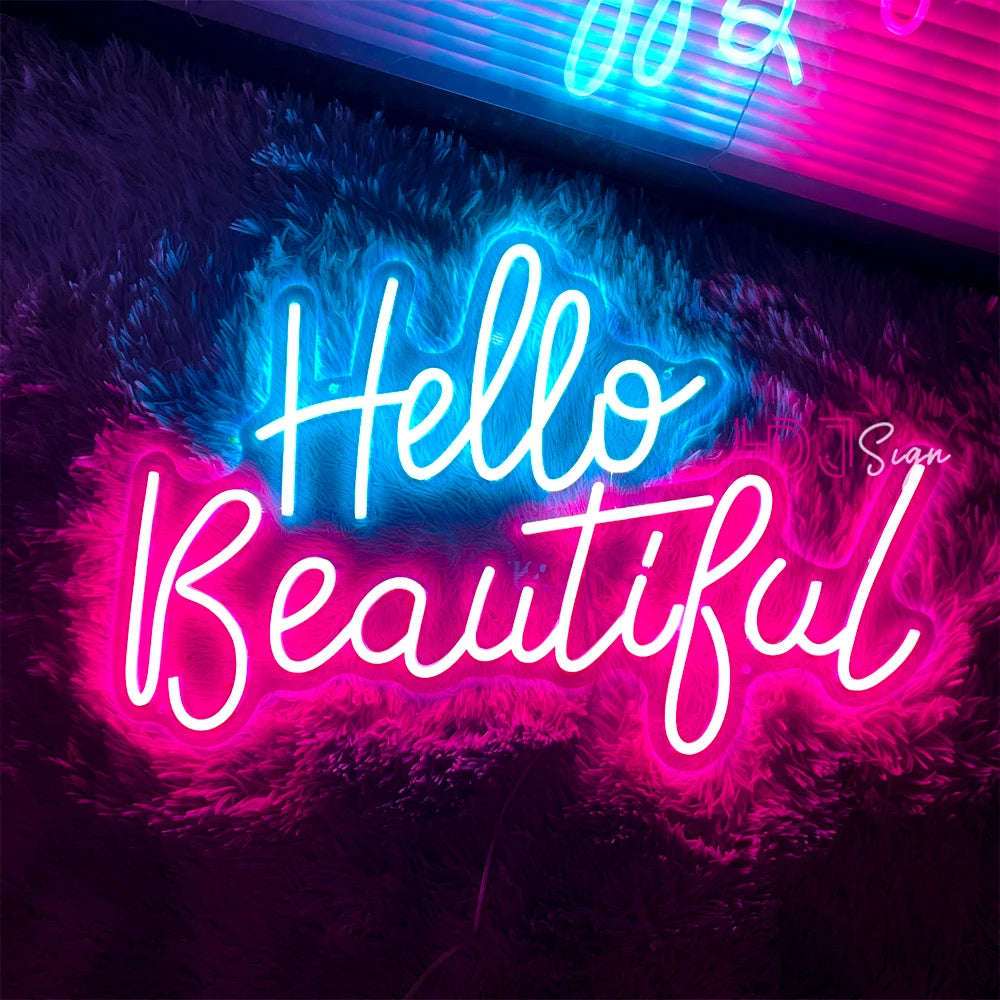 LED Neon Sign Hello Beautiful