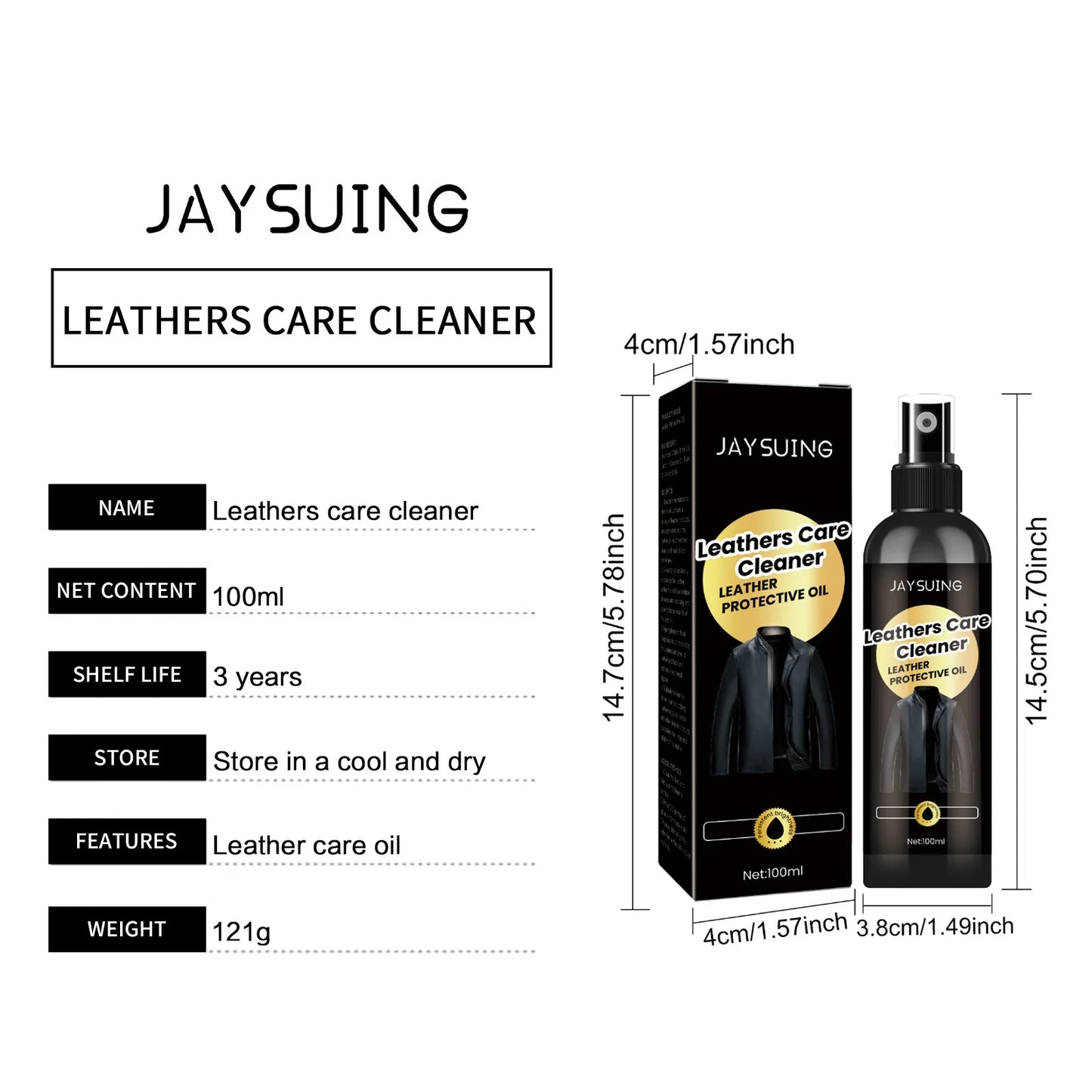 Jaysuing Leather Revive Spray 100ml - Care & Restore