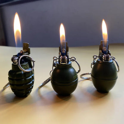 Personalized grenade lighter gas grinding