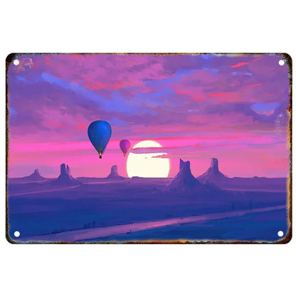 Tokyo Night Vibes Metal Wall Art Plaque