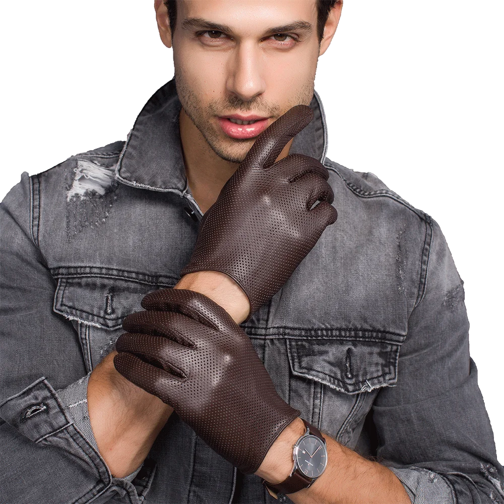 HighShine Luxury Leather Driving Riding Gloves
