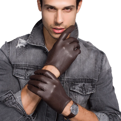 HighShine Luxury Leather Driving Riding Gloves
