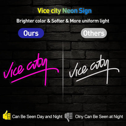 Pink Vice City Neon Sign Led Lights