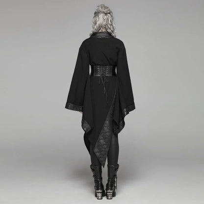 Dark Asymmetrical Punk Kimono Dress