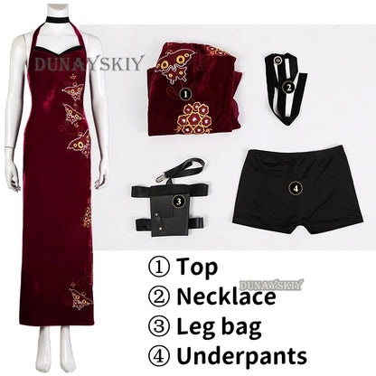 Ada Wong Evil Cheongsam Cosplay Costume Set