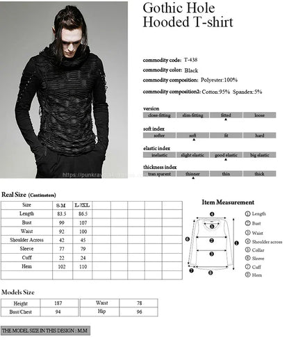 Punk Vibe Gothic Hoodie: Streetwear for Individualists