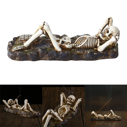Skull Serenity Incense Holder Sculpture