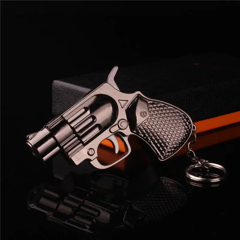 Mini Gun Flame Lighter – Metal, Refillable Butane