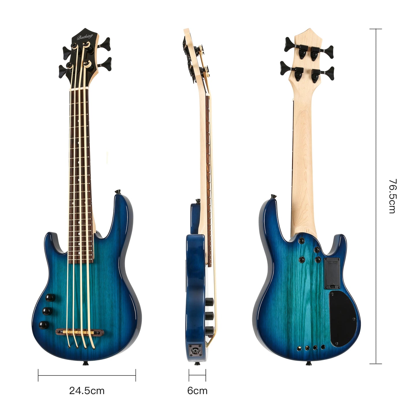 Batking Uku bass Fretted 4 String Electric