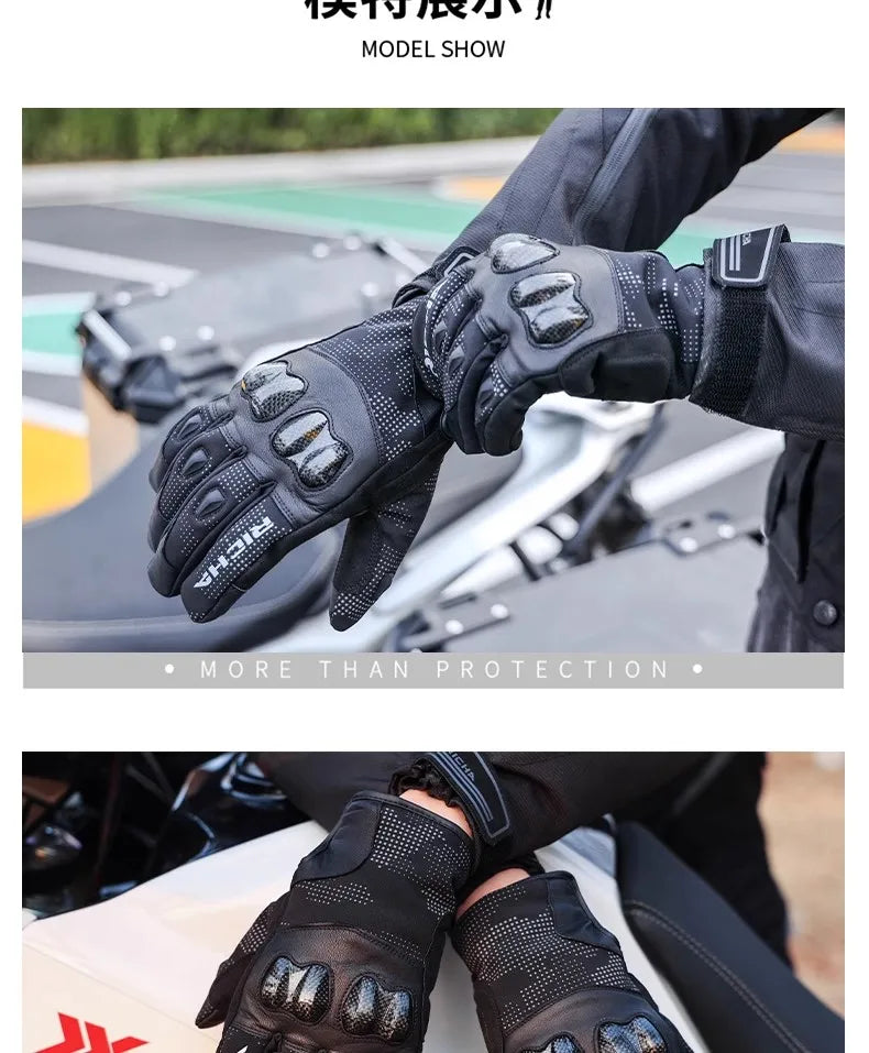DURACOLD Reflective Sheepskin Riding Gloves