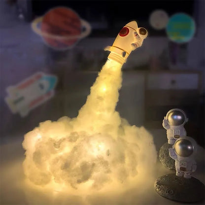 Rocket Lamp LED Colorful Clouds