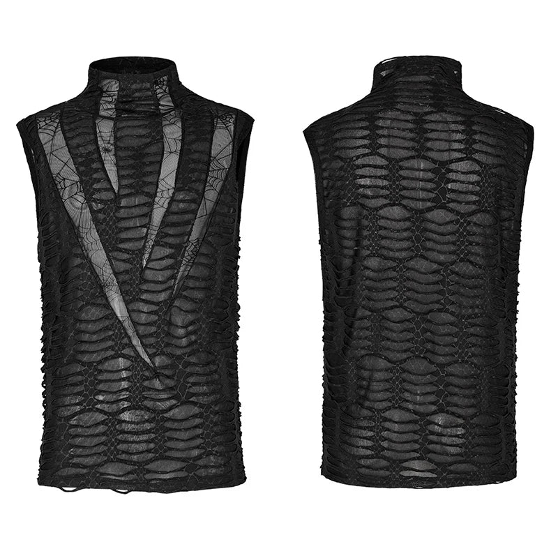 Sharp Tooth Asymmetric Vest for Men