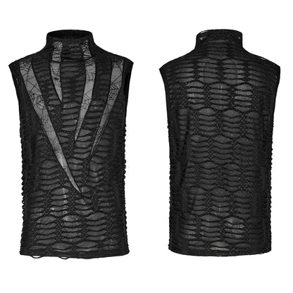 Sharp Tooth Asymmetric Vest for Men