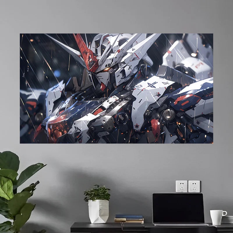 Gundam Mech Eye Art Sticker for Cool Cafes