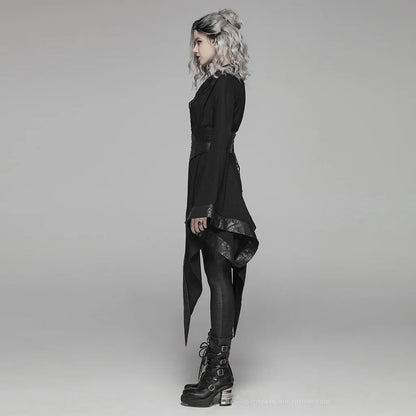 Dark Asymmetrical Punk Kimono Dress