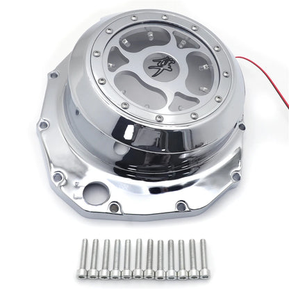 Suzuki GSX1300R Blue LED Clutch Cover - See-Through