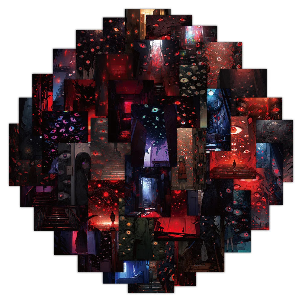 Dark Cartoon Mysterious Eye Stickers