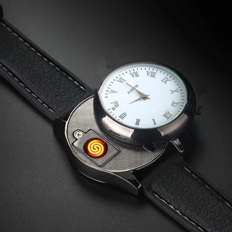 Creative Men's Watch Gold Portable Lighter